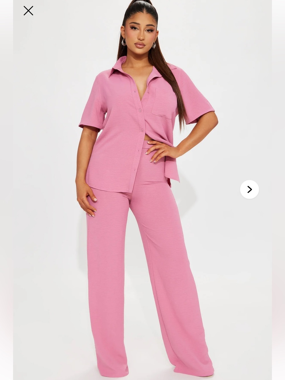 Fashion Nova x  Makenzie Short Sleeve Pant Set - Mauve